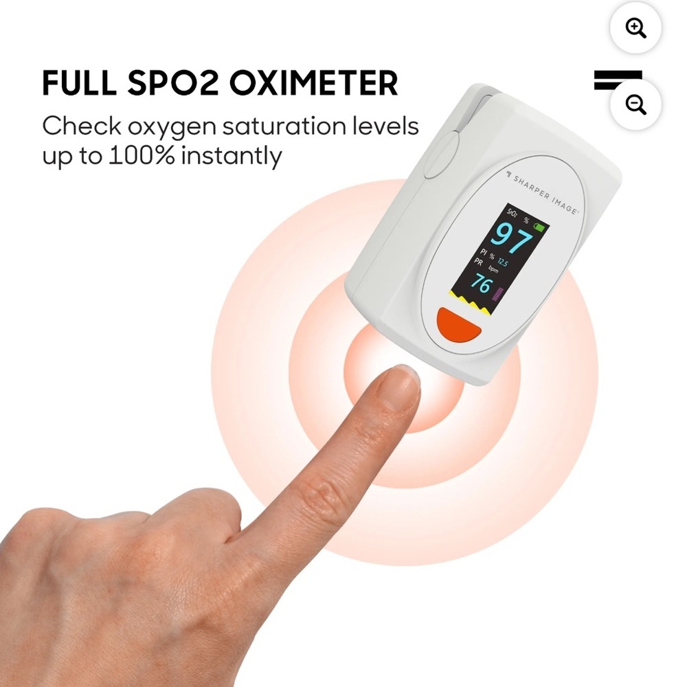 Sharper Image White Digital Oximeter